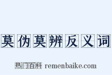 莫伪莫辨反义词是什么意思的图片